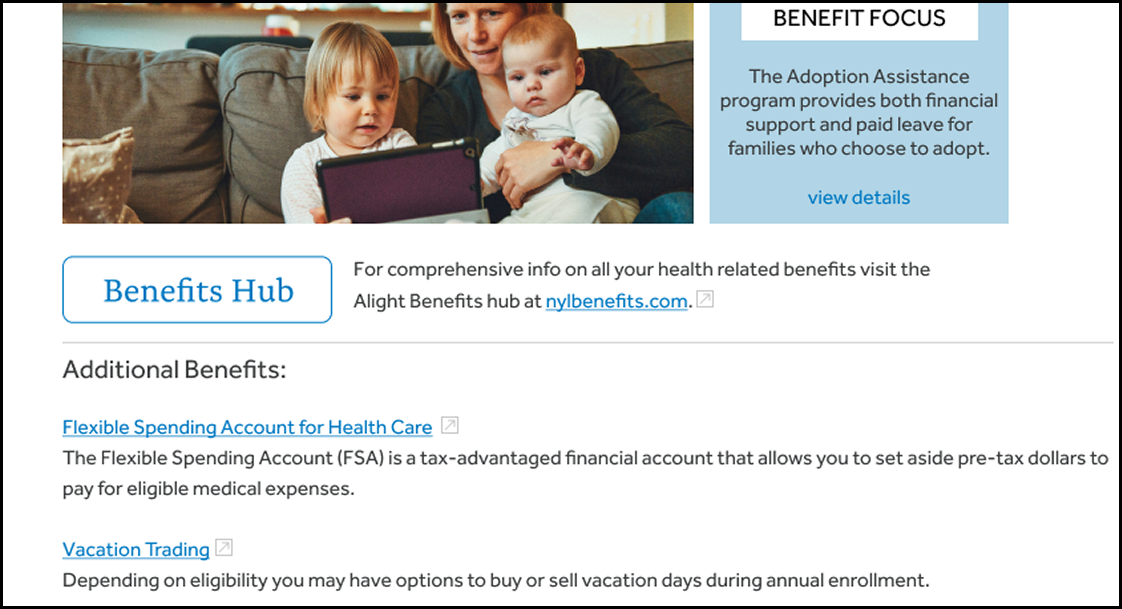 Example screen from HR Intranet design